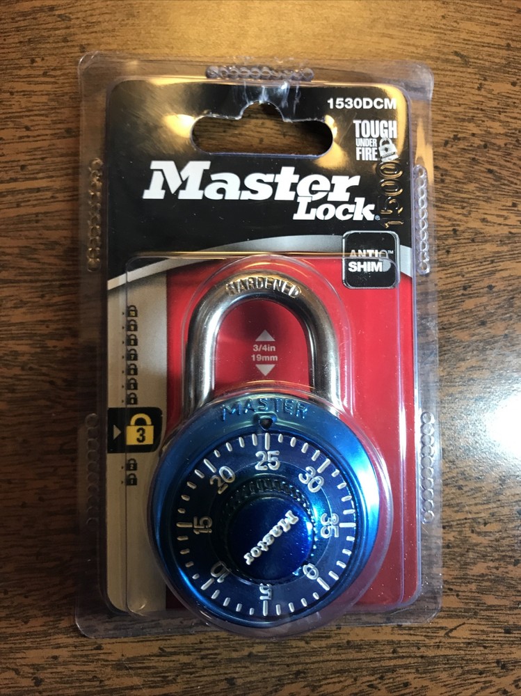 Master Lock Combination Padlock Light Blue P43041Anti-Shim