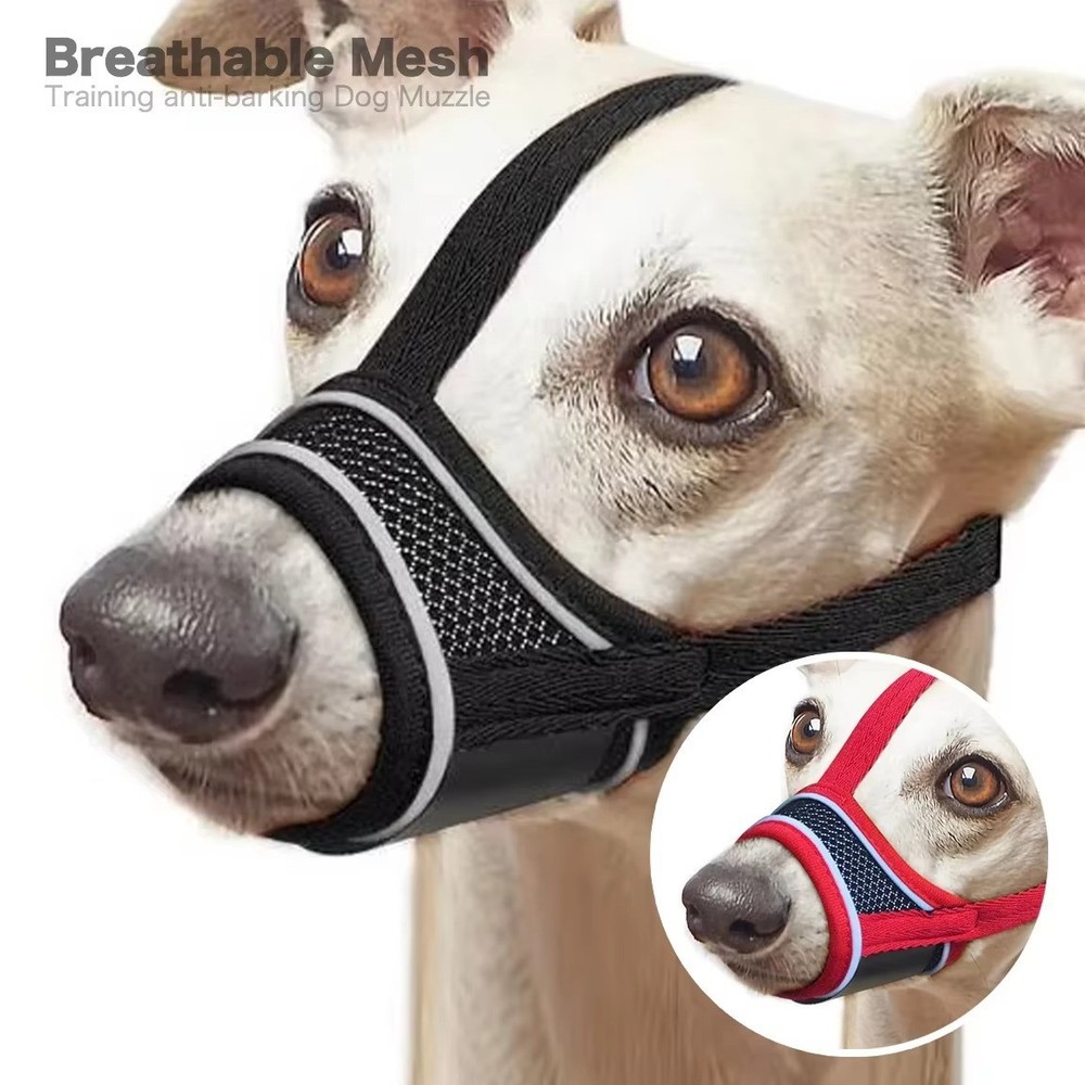 Adjustable Breathable Dog Muzzle with Reflective Strip Anti-Barking