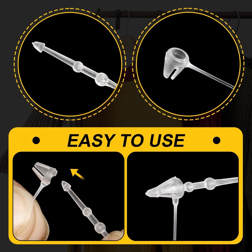 2000 Pieces Plastic Tag Fastener Hang Tag Snap Lock Pin Security Loop For Retail