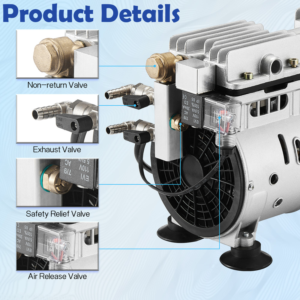 Large Pond Aerator Cabinet Touchscreen Controller Cooling Fan 2 Tubing Diffuser