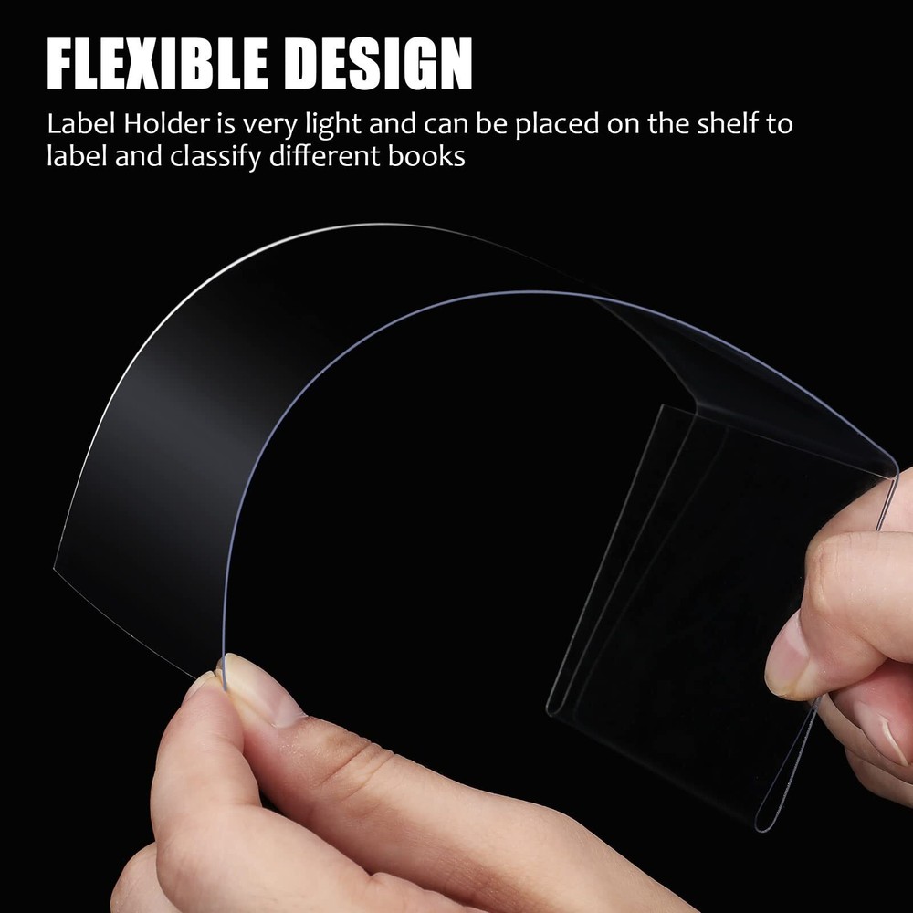 15 Pcs Moveable Shelf Label Holders Library Markers for Classroom Office Library