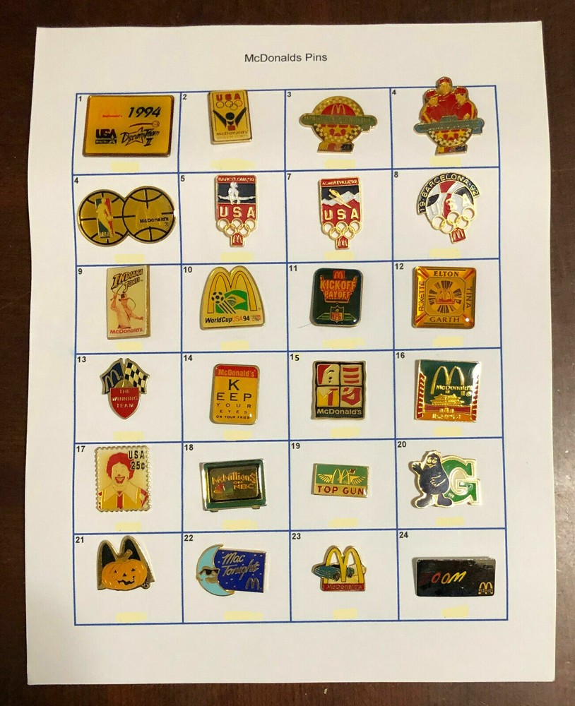 McDonald's Pins - various kinds & types *** SEE DESCRIPTION ***