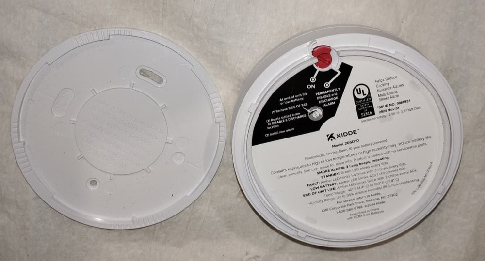 Kidde Smoke Detector,Battery Powered, LED Warning Light Indicators-20SD10