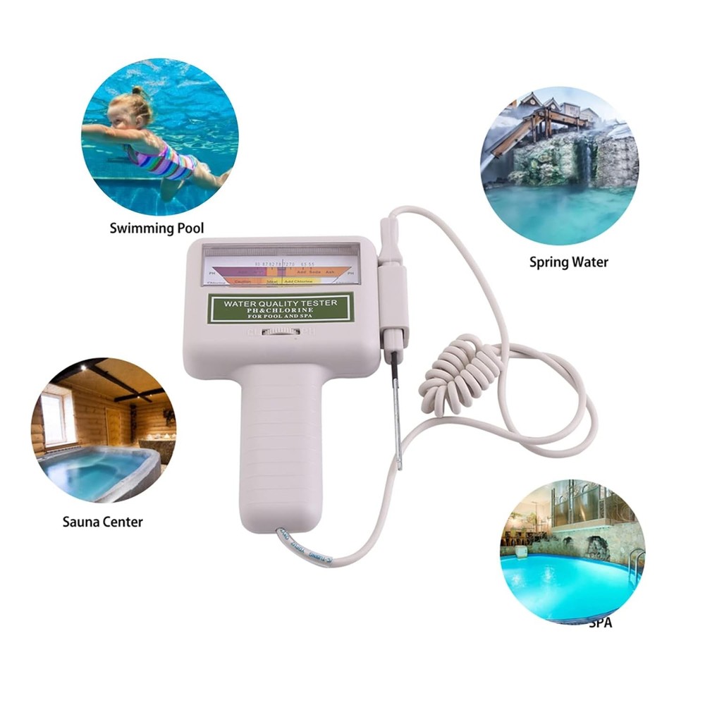 Digital Water Tester – 2-in-1 Analyzer, CL/CO₂ Reader, Portable for Pool & Spa