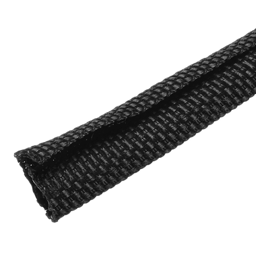 Wire Split Braided Cable Management Sleeve, Black (1/8" - 20 Feet)