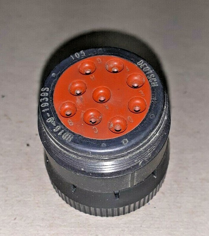 DEUTSCH 9 SOCKET PLUG W/ THREADED REAR, HD16-9-1939S