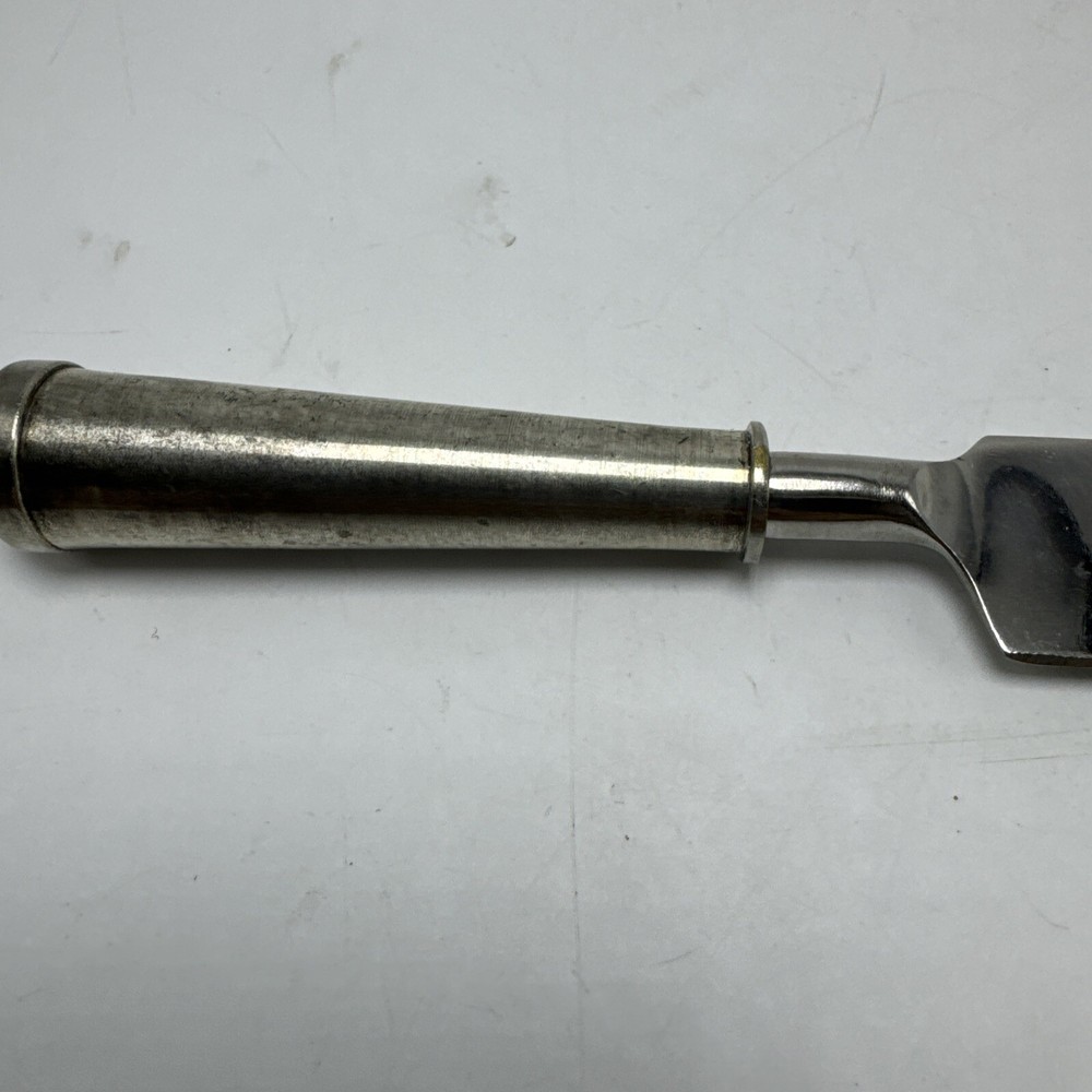 Cheese Knife With Piercing Fork End From India Vintage 7" Serrated