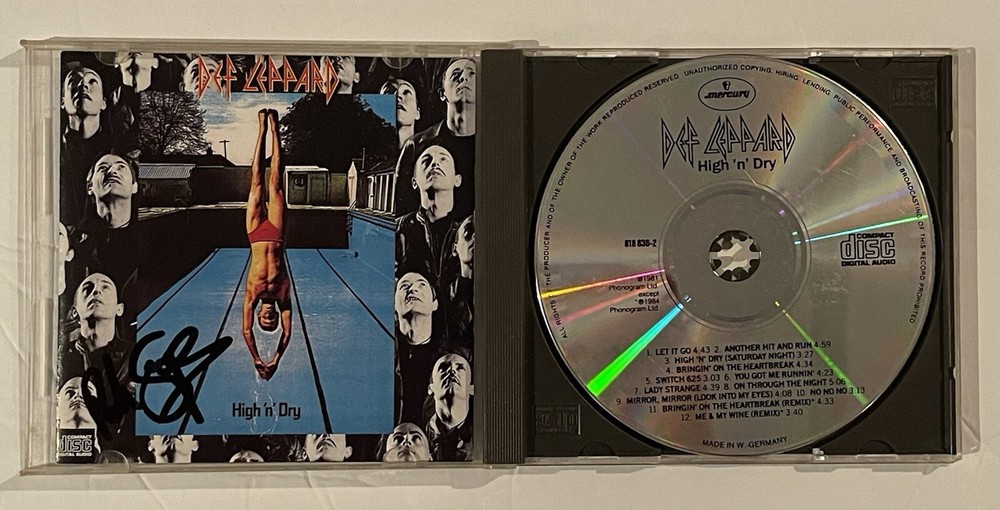 Rick Savage DEF LEPPARD High ‘n’ Dry Signed CD