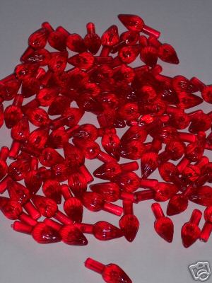 Ceramic Christmas Tree  Lights Red  (50) Small twists