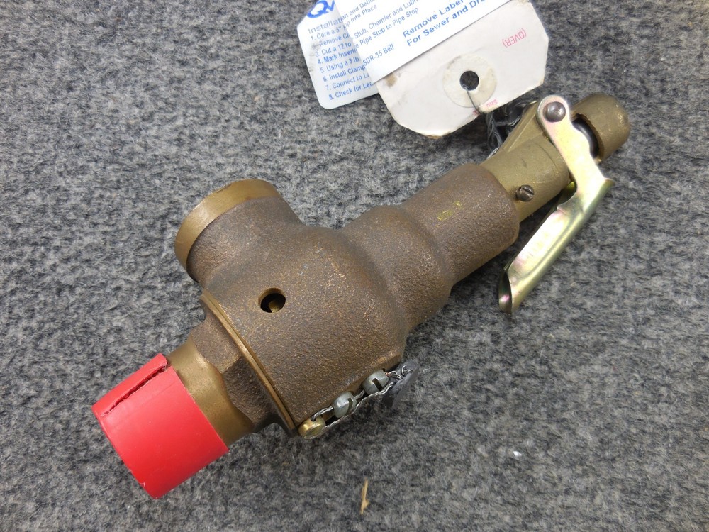 Unused 3/4 in. x 3/4 in. Lonergan FBF-D Set at 15 PSI Brass Safety Relief Valve