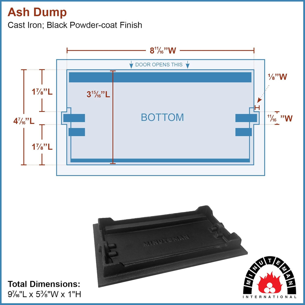 Cast Iron Ash Dump, Black
