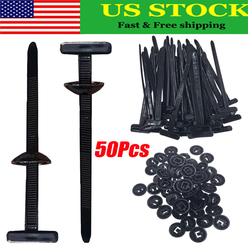 50Pcs Nylon Universal Cable Tie Buckle US