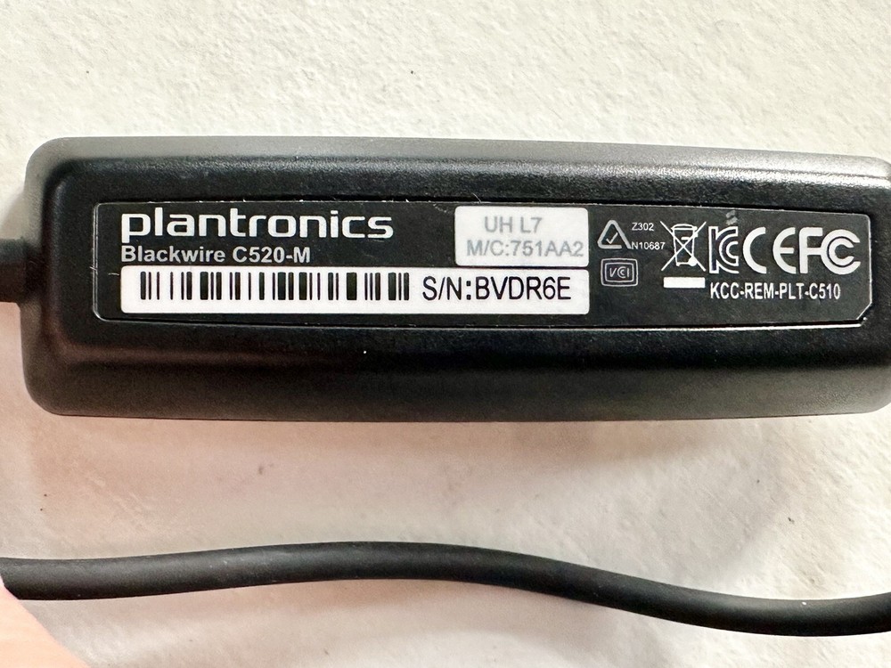 Plantronics Blackwire C520-M Stereo Computer Headset USB Connection Black TESTED