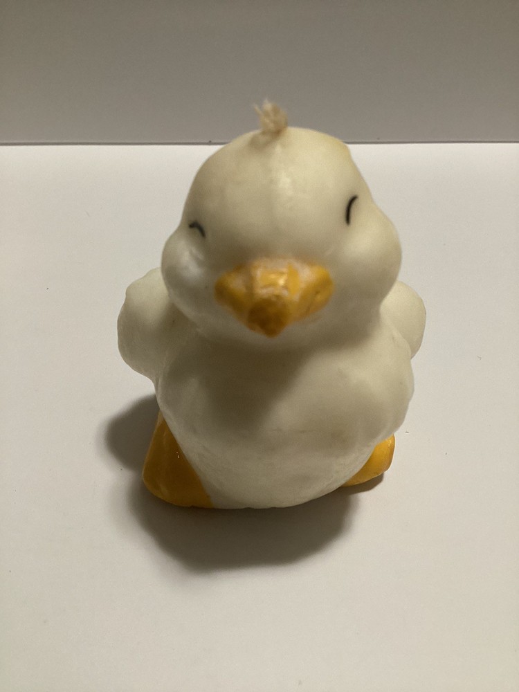 2 Vntg Wax Duckling Candles