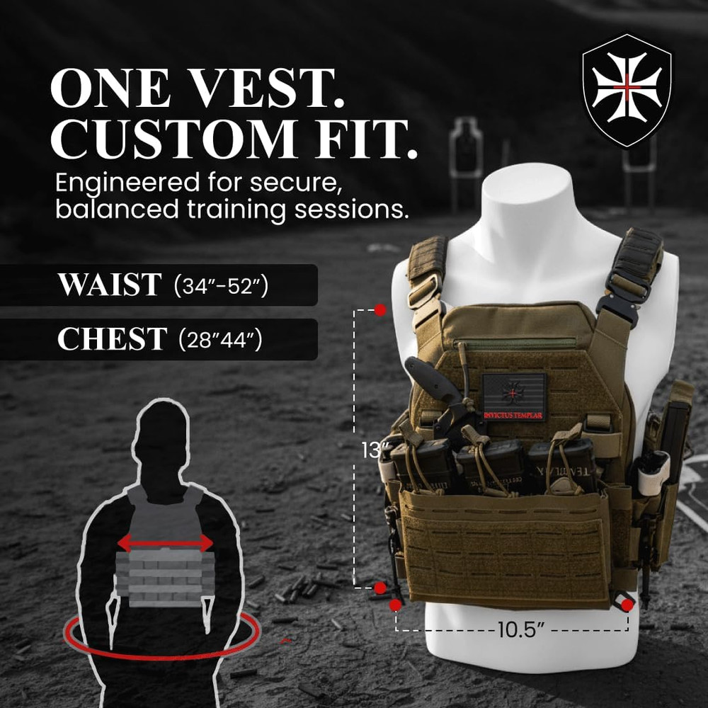 Modular Tactical Vest – 1000D Nylon, Quick Release, MOLLE, Adjustable | Training