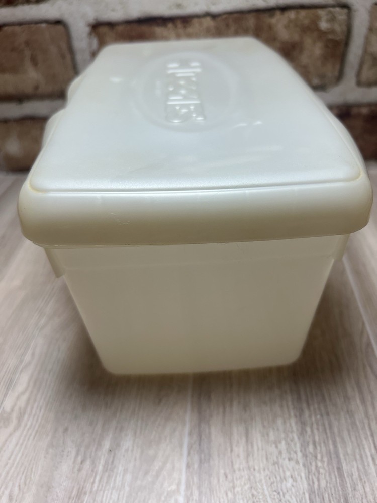 VTG Huggies Baby Wipes Hard Case White Empty Refillable Container