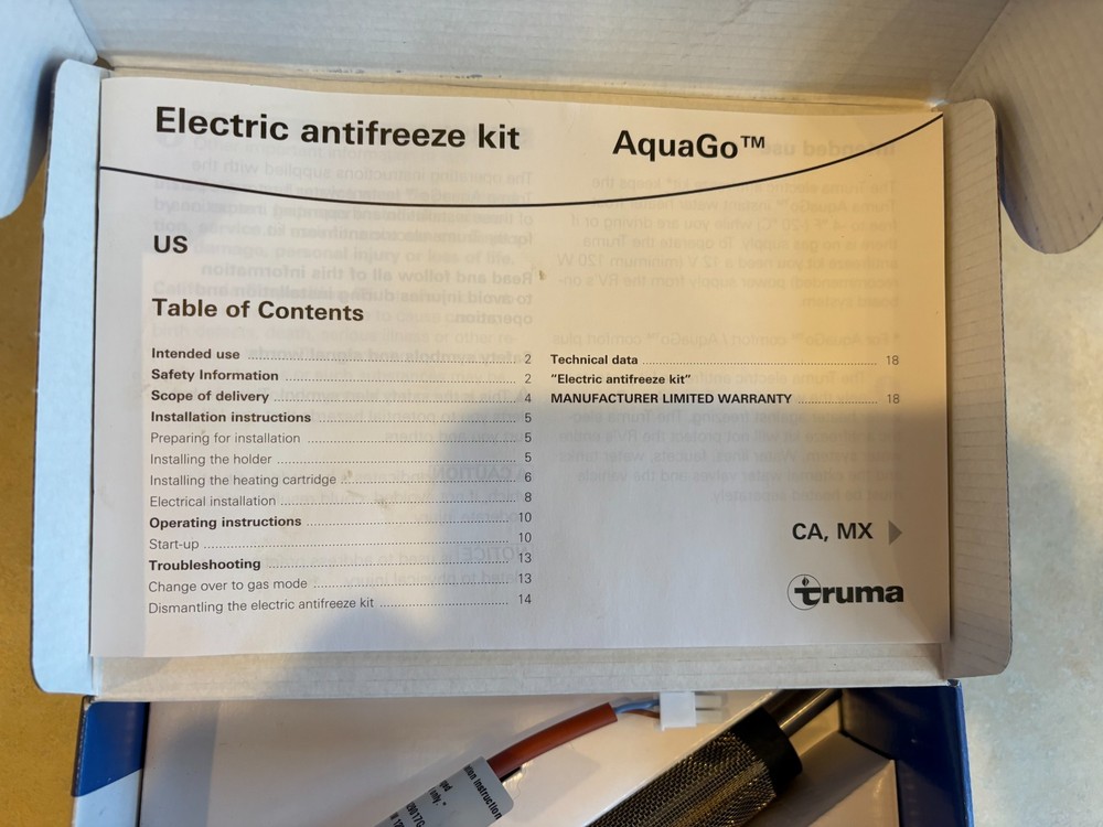 AquaGo Electric Anti-Freeze kit