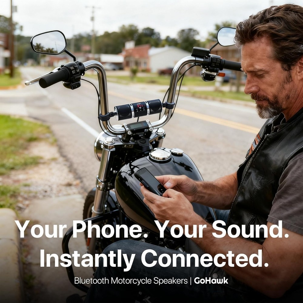 Universal Fit Bluetooth Motorcycle Speakers - Easy Installation & Durable Design