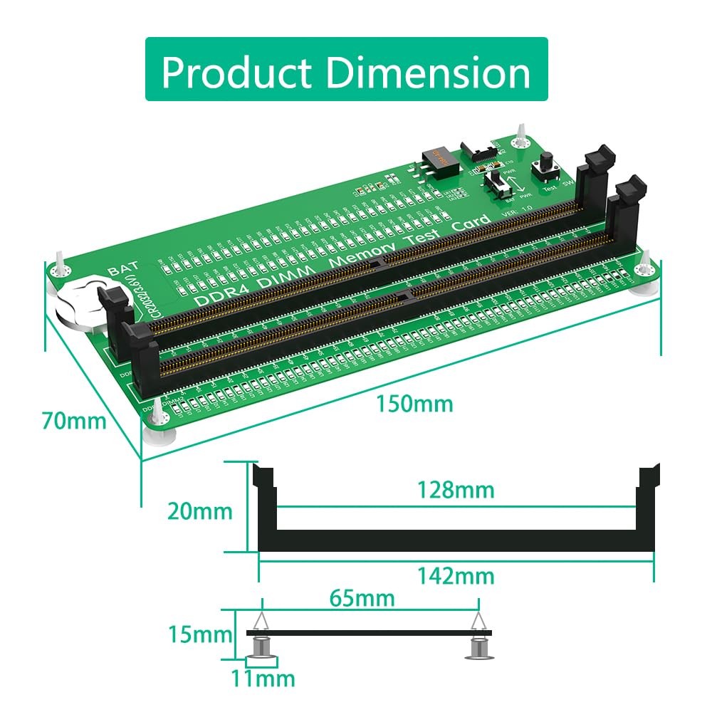DDR4 Memory Tester, Desktop Computer Memory Test Card With LED Indicators