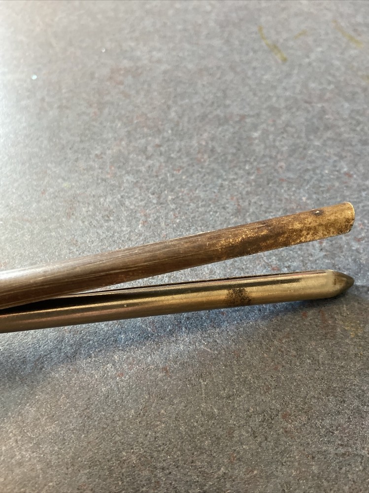 vintage curling iron wood handle
