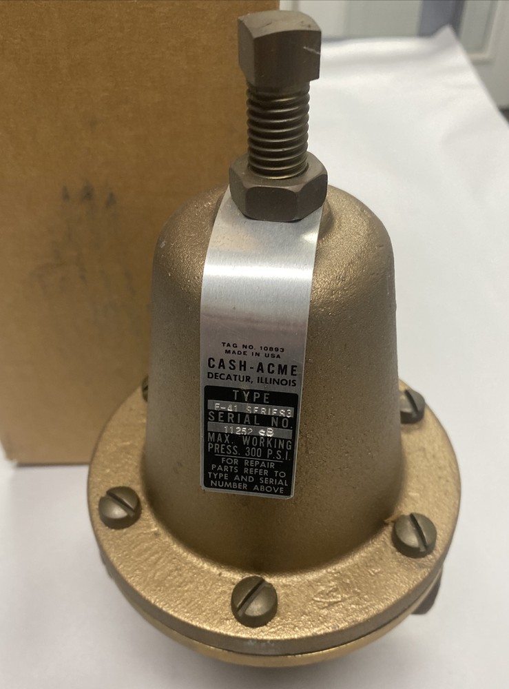 Cash Acme,E-41,Pressure Reducing And Regulating Valve 1 INCH NOS