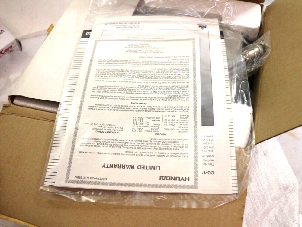 Hyundai Video Sensor Model CO-11 System Manuals and Camera Case