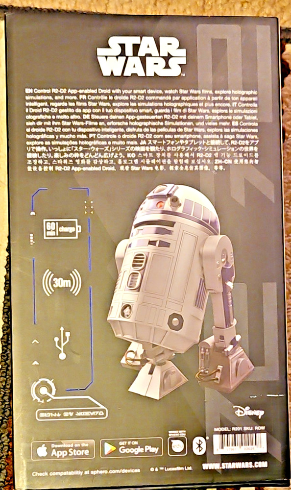Sphero Star Wars R2-D2 App-Enabled Remote Control Droid Robot Toy