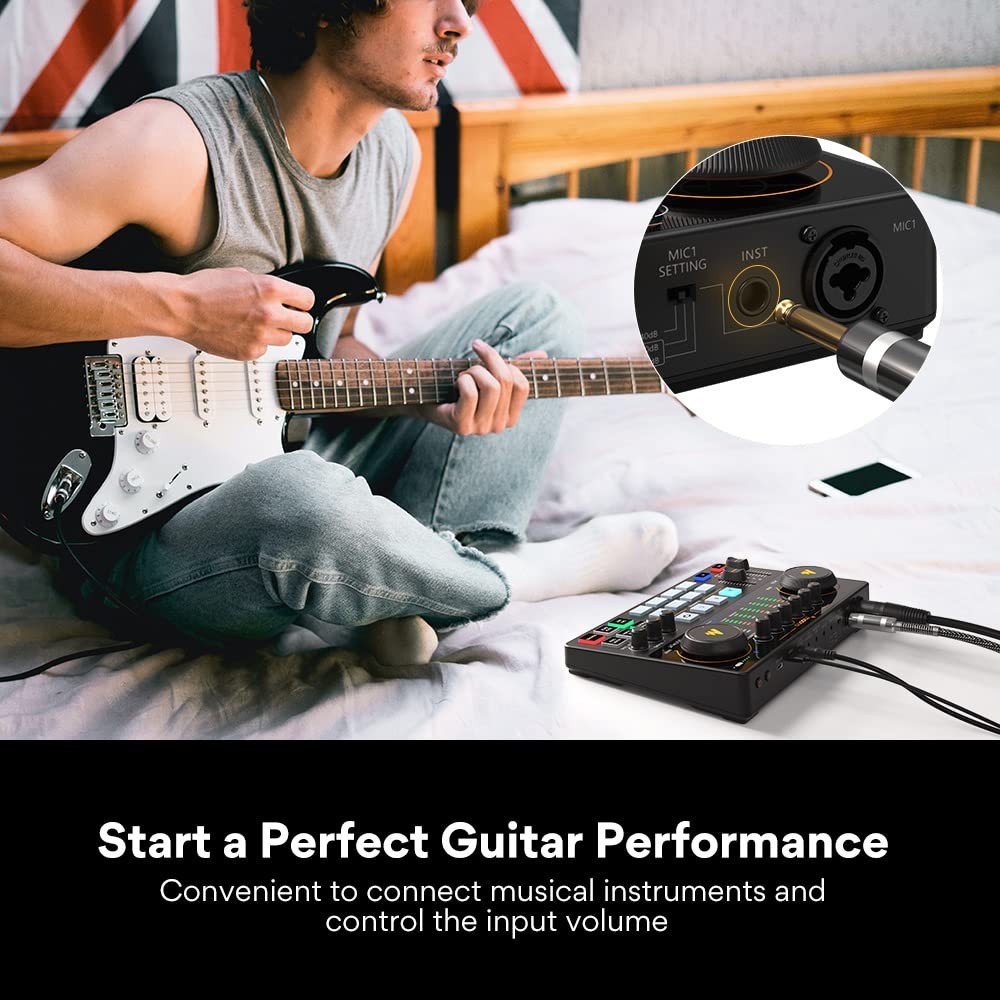 Podcast Equipment Bundle with Audio Interface and XLR Condenser Microphone, M...