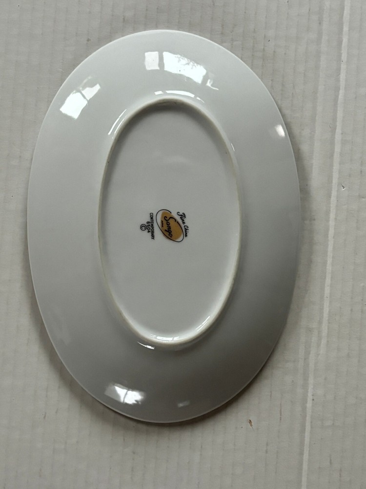 Sango Contemporary 6504 Rare Squiggles Pattern 9" Serving Platter