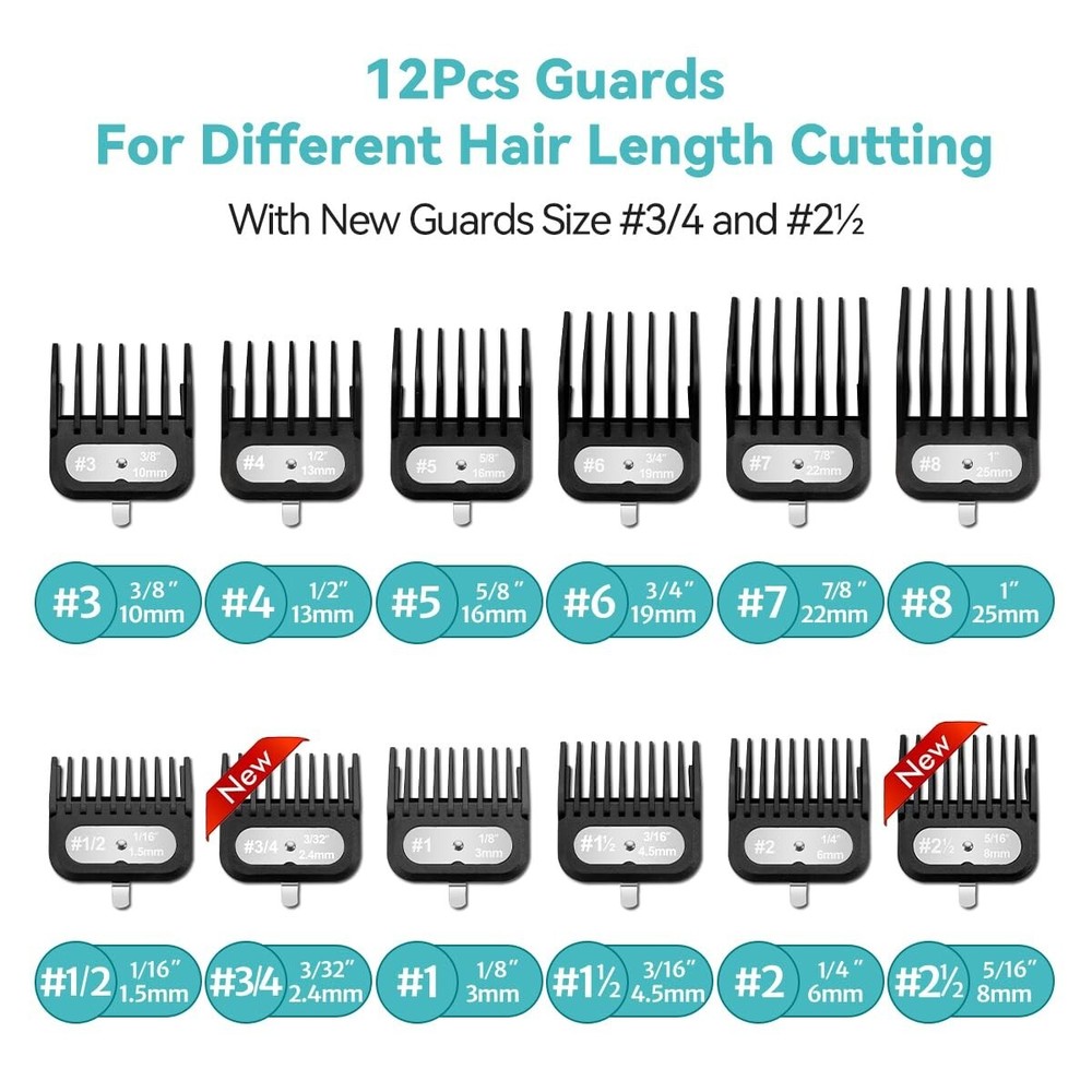 Professional Hair Clipper Guards Guide 1/10 Pc Coded Cutting Guides Wahl Clipper