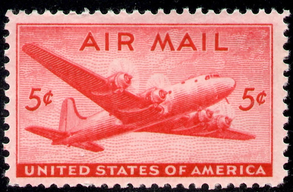 U S SCOTT C32 DC 4 SKYMASTER SINGLE MNH