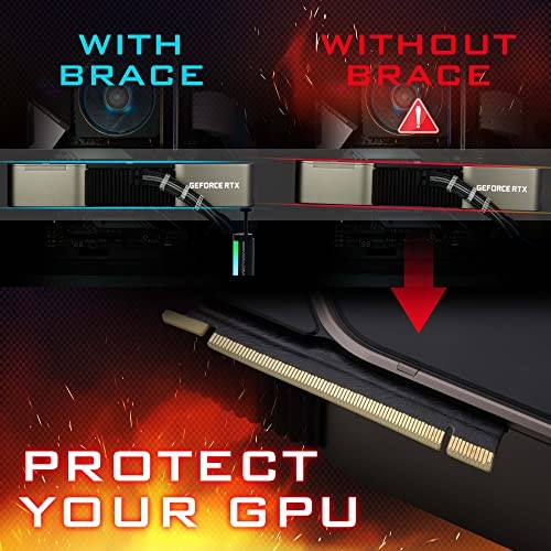 GPU Support Bracket,5V 3PIN ARGB Graphics Card Brace, GPU Support ARGB Black