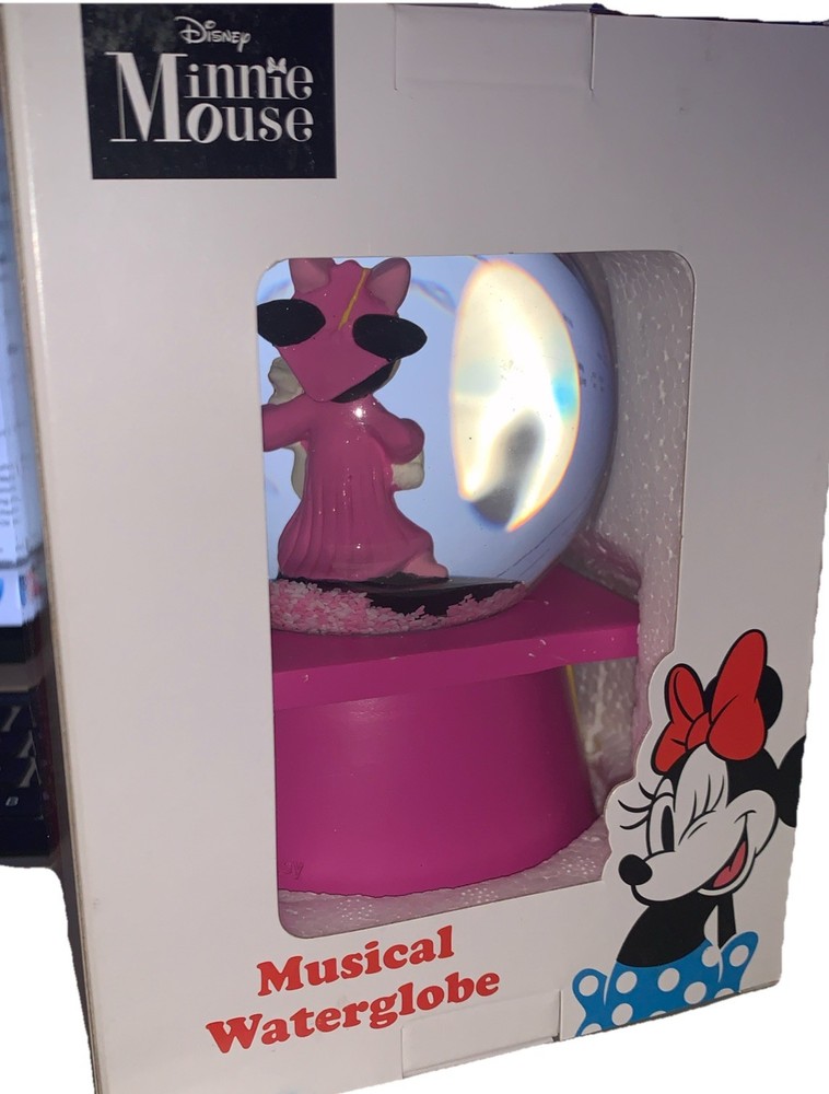 Minnie Mouse Graduation Musical Water Globe