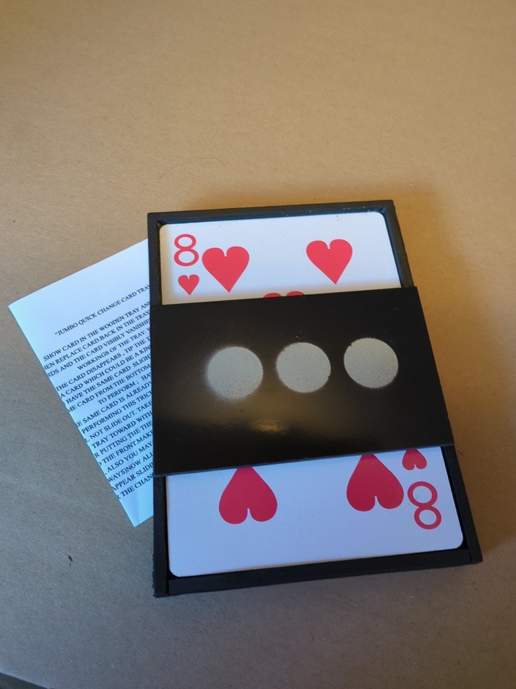 Jumbo Quick Change Card Tray Magic Trick