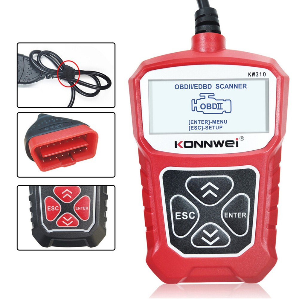 KONNWEI KW310 OBD2 Diagnostics Scanner Tool Check Engine Light Erases Codes