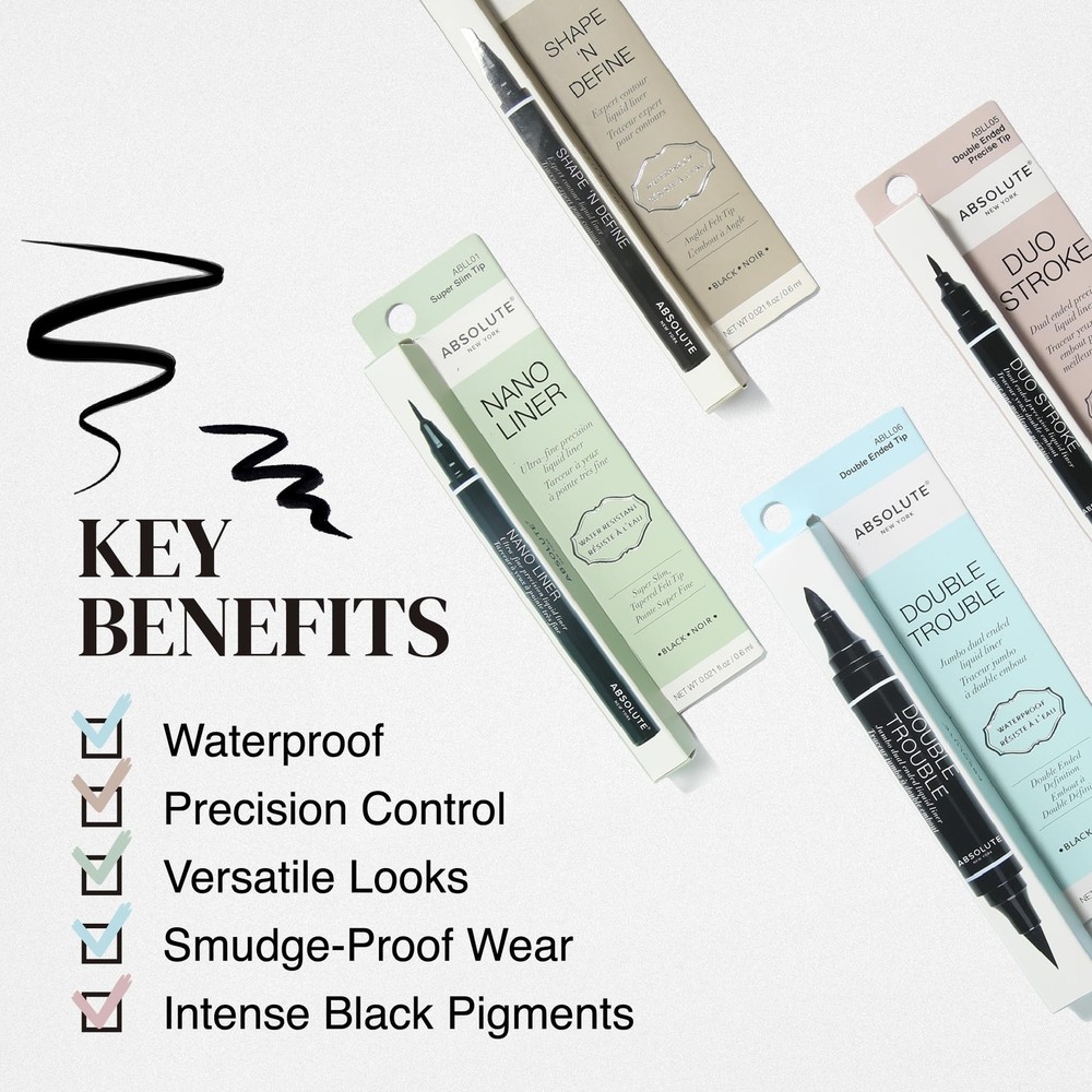 Super Slim Angled Tip Double Ended Liner (Duo Stroke)