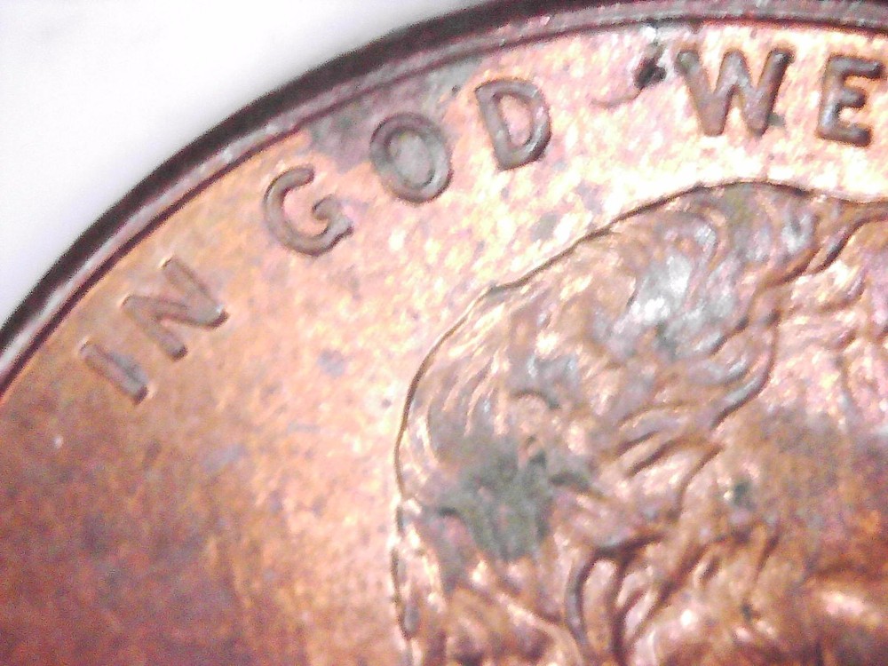 1998-D Lincoln Memorial Cent - Lamination error