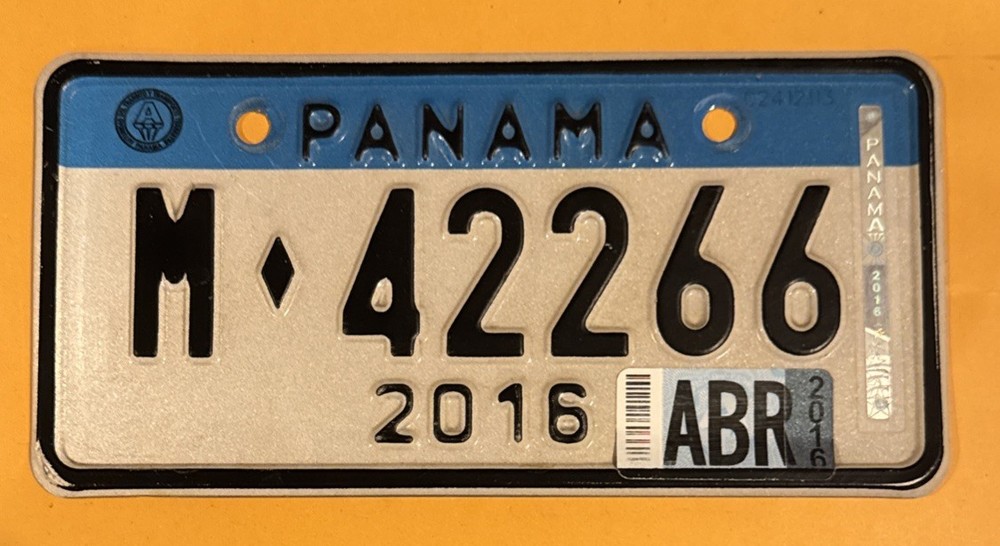 2016 PANAMA MOTORCYCLE 🏍️ LICENSE PLATE # M-42266