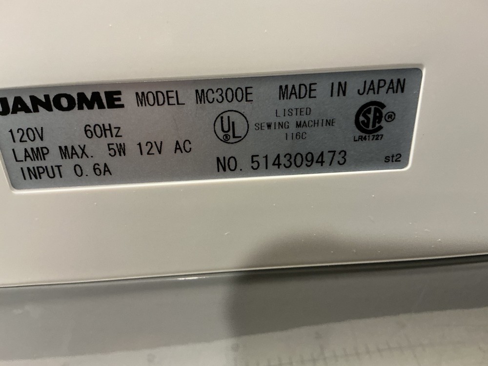 JANOME MC 300E EMBROIDERY MACHINE ONLY