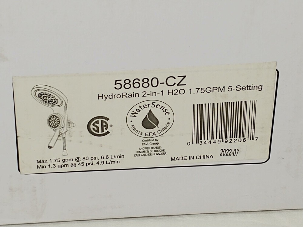 Delta 58680-CZ Universal Showering Round 1.75 GPM Multi Function