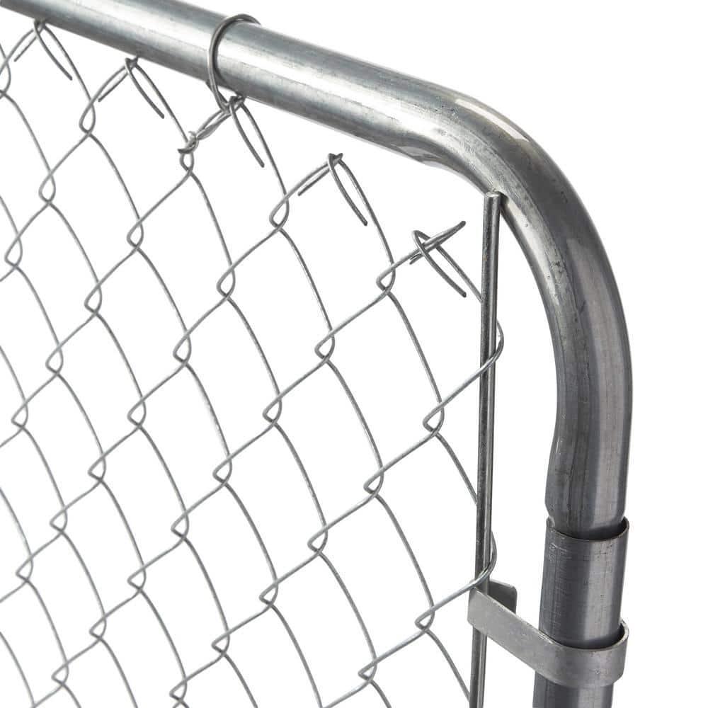 6ft X 5ft Galvanized Metal Adjustable Single Walk-Through Chain Link Fence Gate