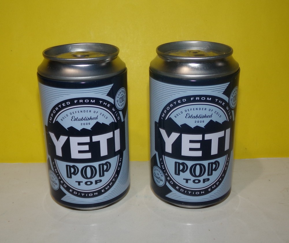 2 Two YETI Pop Top Limited Edition Empty Can Limited Edition Safe Stash Cans