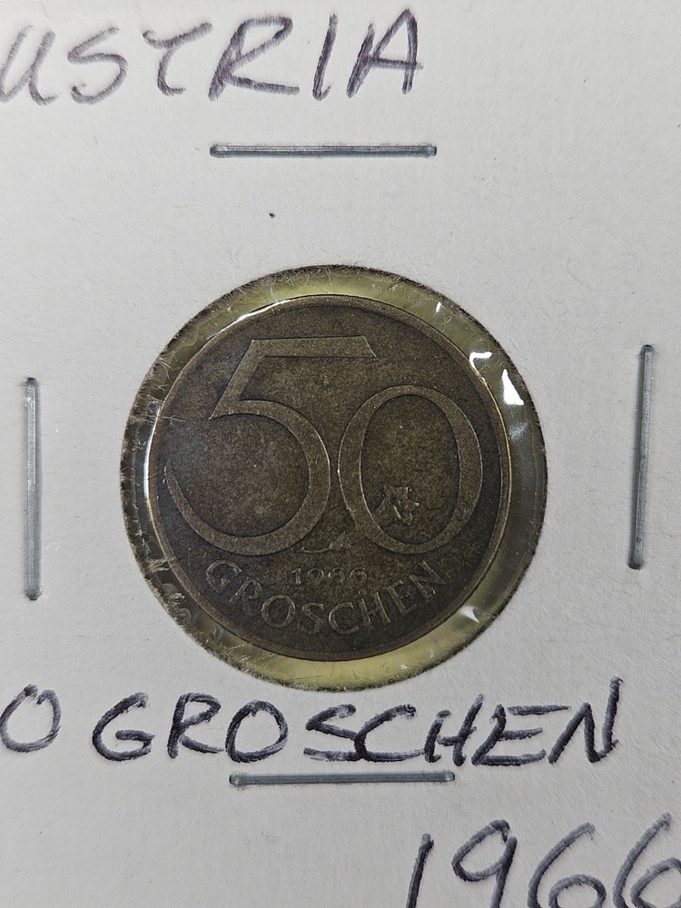 COINS - AUSTRIA - 50 GROSCHEN 1966