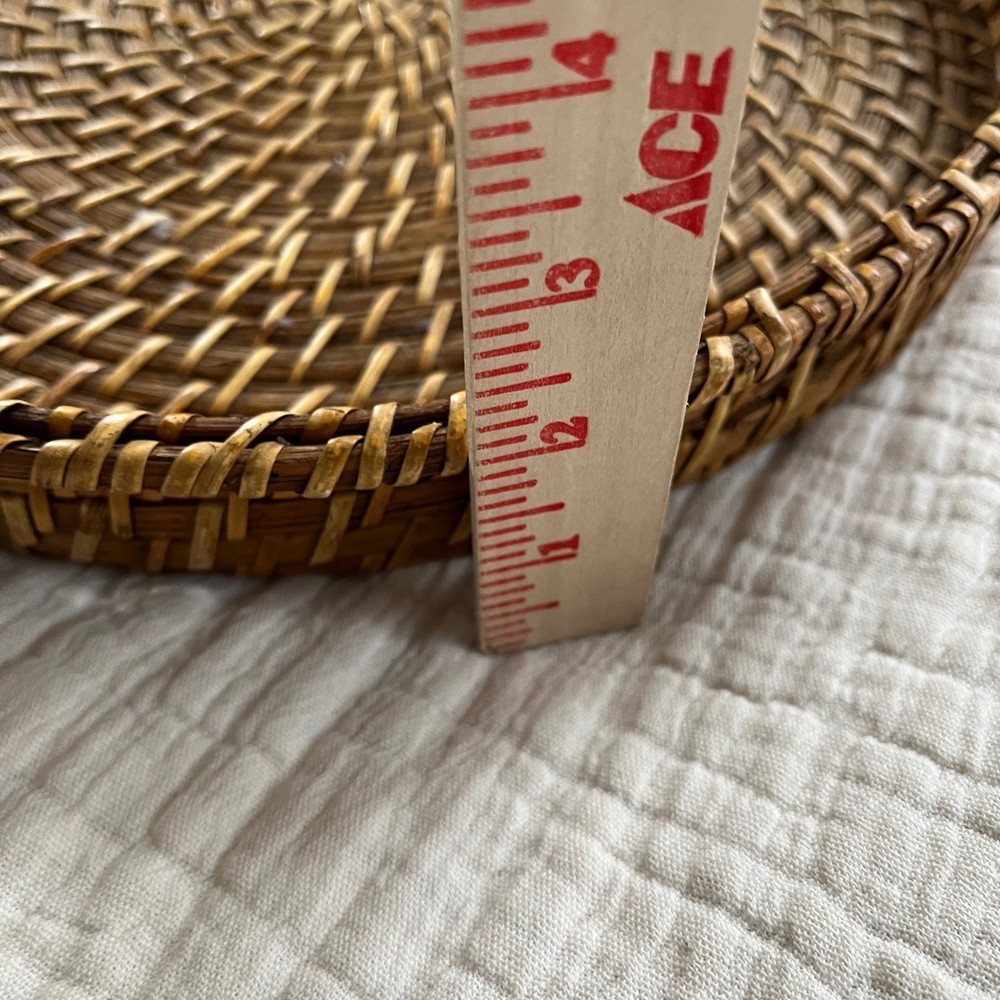Natural Rattan Round Tray