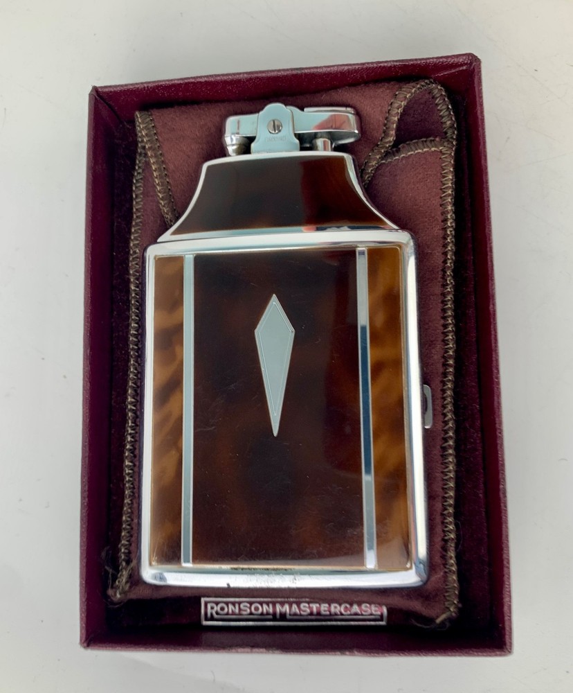 Vintage Ronson Mastercase Lighter and Cigarette Case
