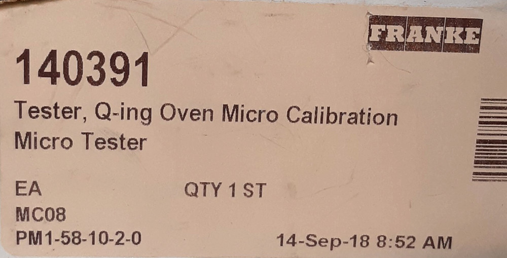 Moerman MC08 McDonalds Q-ing Ovens Micro Tester