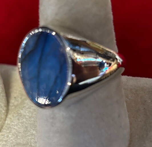 mens sterling silver ring Size 12 Labradorite