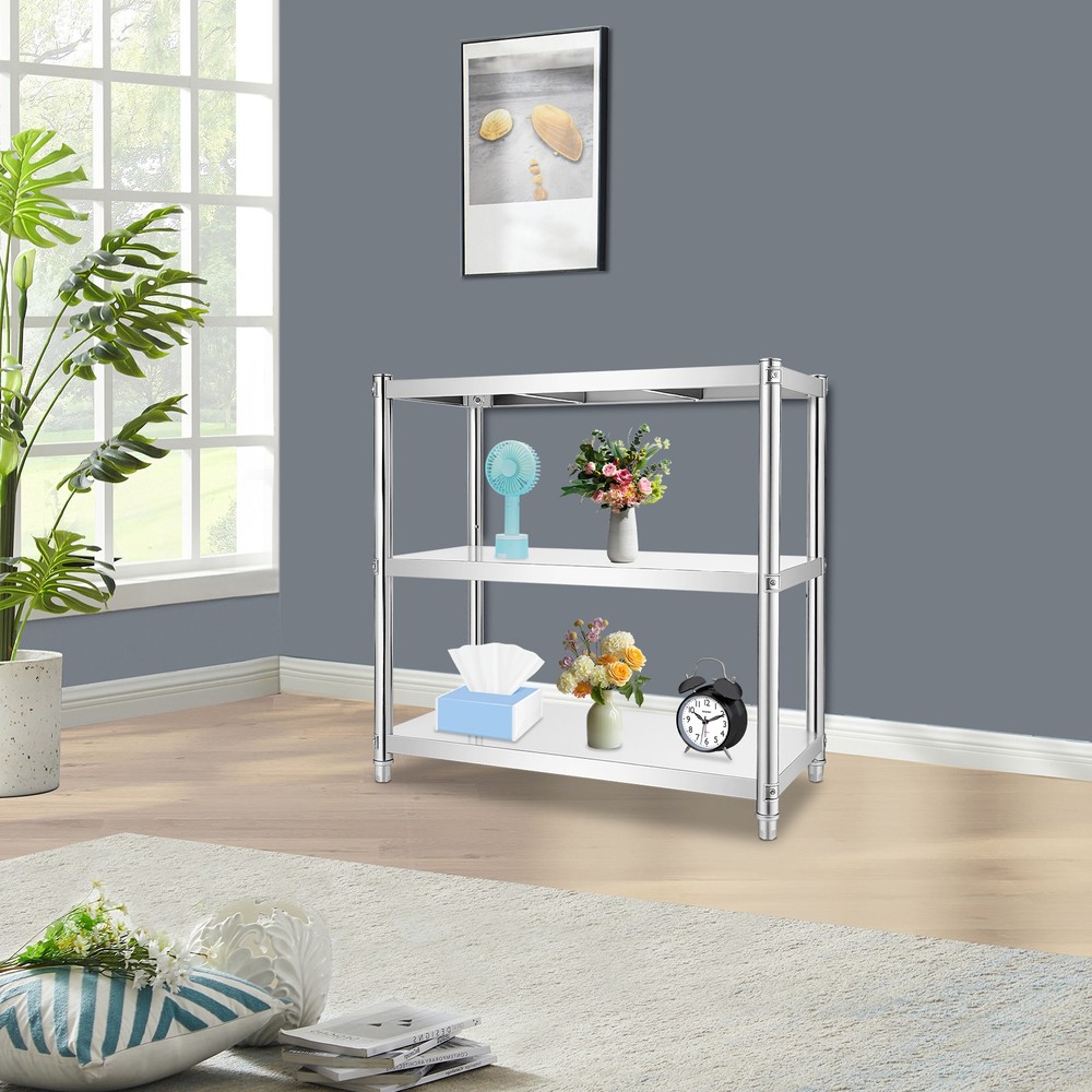 3 Tiers Kitchen Shelf Shelving Rack Restaurant Shelves Rack Stainless Steel