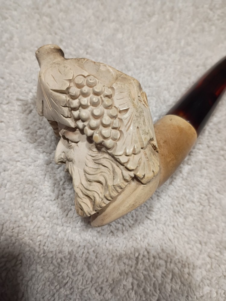 Meerschaum / Bacchus figural smoking pipe
