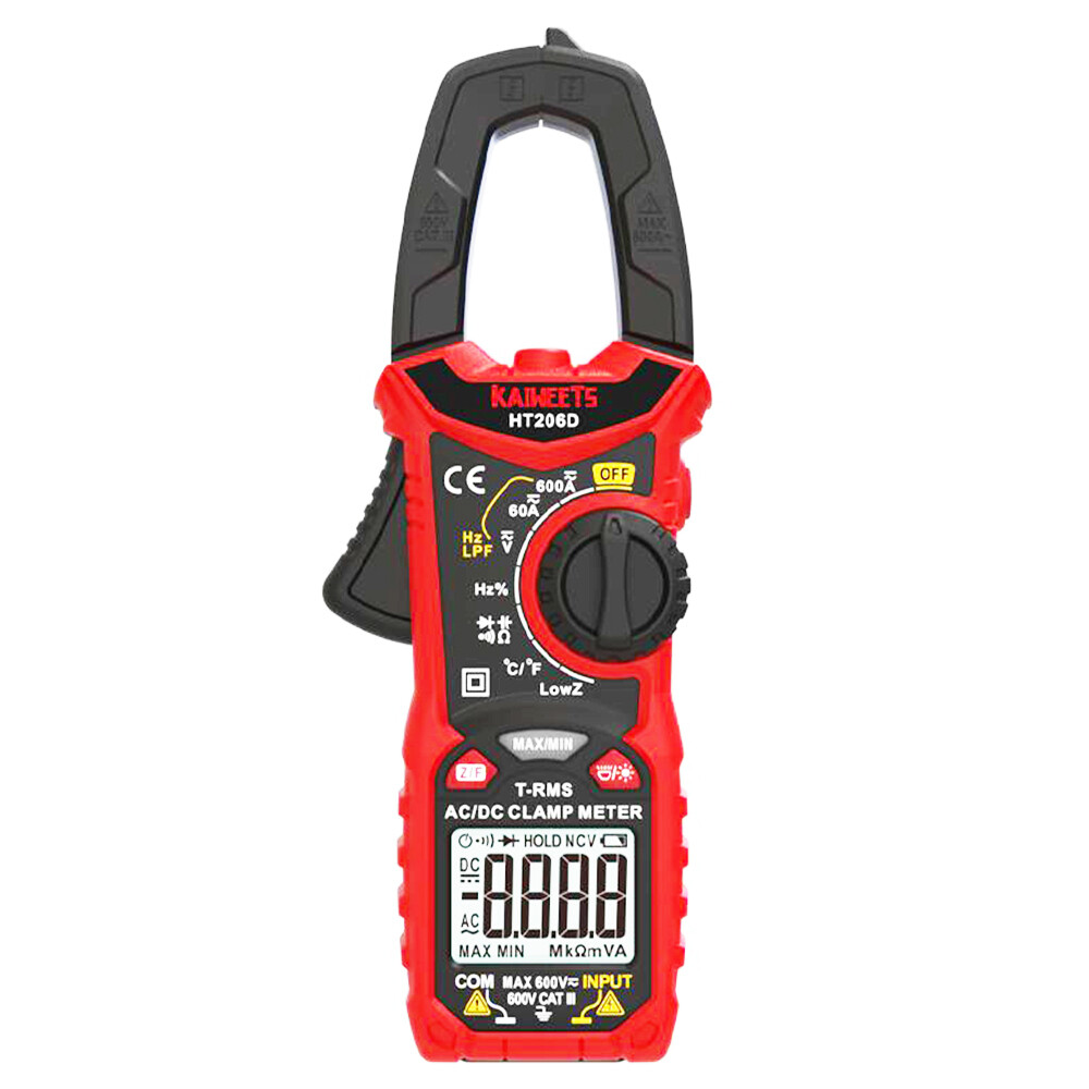 KAIWEETS HT206D Digital Clamp Meter Multi-Functional 6000Count NCV Detection LPF